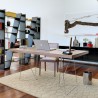 TemaHome Multi 63'' Table Top With Trestles in Walnut & Chrome - Lifestyle 2