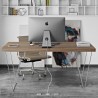 TemaHome Multi 63'' Table Top With Trestles in Walnut & Chrome - Lifestyle 2