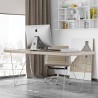 TemaHome Multi 63'' Table Top With Trestles in Walnut & Chrome - Angled Lifestyle