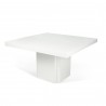 TemaHome Dusk 51" Dining Table in High Gloss White - Top Angled View