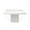 TemaHome Dusk 51" Dining Table in High Gloss White - Side Angled View