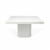 TemaHome Dusk 51" Dining Table in High Gloss White - Side Angled View - TemaHome Dusk 51" Dining Table in High Gloss White - Side Angled View
