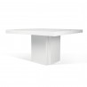 TemaHome Dusk 51" Dining Table in High Gloss White - Side View with Corner Edge