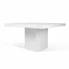 TemaHome Dusk 51" Dining Table in High Gloss White - Side View with Corner Edge - TemaHome Dusk 51" Dining Table in High Gloss White - Side View with Corner Edge