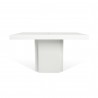 TemaHome Dusk 59" Dining Table in High Gloss White - Front View