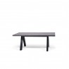TemaHome Apex Dining Table in Concrete Look & Black - Top Front
