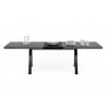 TemaHome Apex Extending Dining Table in Concrete Look & Black - Fully Extended