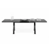 TemaHome Apex Extending Dining Table in Concrete Look & Black - Fully Extended - TemaHome Apex Extending Dining Table in Concrete Look & Black - Fully Extended