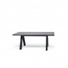 TemaHome Apex Extending Dining Table in Concrete Look & Black - Front 