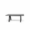 TemaHome Apex Extending Dining Table in Concrete Look & Black - Front  - TemaHome Apex Extending Dining Table in Concrete Look & Black - Front 