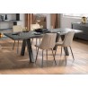 TemaHome Apex Extending Dining Table in Concrete Look & Black - Lifestyle 7