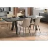 TemaHome Apex Extending Dining Table in Concrete Look & Black - Lifestyle 7 - TemaHome Apex Extending Dining Table in Concrete Look & Black - Lifestyle 7