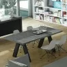 TemaHome Apex Extending Dining Table in Concrete Look & Black - Lifestyle 6 - TemaHome Apex Extending Dining Table in Concrete Look & Black - Lifestyle 6