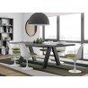 TemaHome Apex Extending Dining Table in Concrete Look & Black - Lifestyle 3