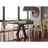 TemaHome Apex Extending Dining Table in Concrete Look & Black - Lifestyle 2