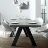 TemaHome Apex Extending Dining Table in Concrete Look & Black - Lifestyle 8 - TemaHome Apex Extending Dining Table in Concrete Look & Black - Lifestyle 8