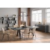 TemaHome Apex Extending Dining Table in Concrete Look & Black - Lifestyle 14