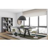 TemaHome Apex Extending Dining Table in Concrete Look & Black - Lifestyle 12