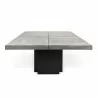 TemaHome Dusk 51" Dining Table in Concrete Look & Pure Black - Front Angle - TemaHome Dusk 51" Dining Table in Concrete Look & Pure Black - Front Angle