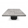 TemaHome Dusk 51" Dining Table in Concrete Look & Pure Black - Front Top Angled