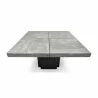 TemaHome Dusk 51" Dining Table in Concrete Look & Pure Black - Front Top Angled - TemaHome Dusk 51" Dining Table in Concrete Look & Pure Black - Front Top Angled