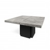 TemaHome Dusk 51" Dining Table in Concrete Look & Pure Black - Angled View