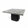 TemaHome Dusk 51" Dining Table in Concrete Look & Pure Black - Angled View - TemaHome Dusk 51" Dining Table in Concrete Look & Pure Black - Angled View