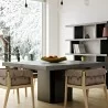 TemaHome Dusk 51" Dining Table in Concrete Look & Pure Black - Lifestyle - TemaHome Dusk 51" Dining Table in Concrete Look & Pure Black - Lifestyle