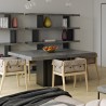 TemaHome Dusk 51" Dining Table in Concrete Look & Pure Black - Lifestyle 6