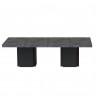 TemaHome Dusk Conference Table in Concrete Look & Pure Black - Front