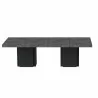 TemaHome Dusk Conference Table in Concrete Look & Pure Black - Front - TemaHome Dusk Conference Table in Concrete Look & Pure Black - Front