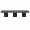 TemaHome Dusk Extra-Long Conference Table in Concrete Look & Pure Black