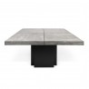 TemaHome Dusk 59" Dining Table in Concrete Look & Pure Black - Front Side View
