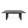 TemaHome Detroit Dining Table in Concrete & Pure Black - Front