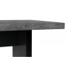 TemaHome Detroit Dining Table in Concrete & Pure Black - Table Edge Close-up