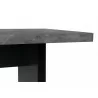 TemaHome Detroit Dining Table in Concrete & Pure Black - Table Edge Close-up - TemaHome Detroit Dining Table in Concrete & Pure Black - Table Edge Close-up