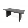 TemaHome Detroit Dining Table in Concrete & Pure Black - Angled