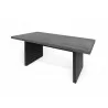 TemaHome Detroit Dining Table in Concrete & Pure Black - Angled - TemaHome Detroit Dining Table in Concrete & Pure Black - Angled