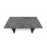 TemaHome Detroit Dining Table in Concrete & Pure Black - Top Angled View