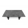 TemaHome Detroit Dining Table in Concrete & Pure Black - Top Angled View - TemaHome Detroit Dining Table in Concrete & Pure Black - Top Angled View