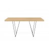 TemaHome Multi 63'' Table Top With Trestles in Oak & Black - Front View