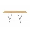 TemaHome Multi 63'' Table Top With Trestles in Oak & Black - Front View - TemaHome Multi 63'' Table Top With Trestles in Oak & Black - Front View