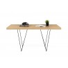 TemaHome Multi 63'' Table Top With Trestles in Oak & Black - Front 