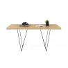 TemaHome Multi 63'' Table Top With Trestles in Oak & Black - Front  - TemaHome Multi 63'' Table Top With Trestles in Oak & Black - Front 