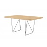 TemaHome Multi 63'' Table Top With Trestles in Oak & Black - Side Angled 