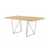 TemaHome Multi 63'' Table Top With Trestles in Oak & Black - Side Angled  - TemaHome Multi 63'' Table Top With Trestles in Oak & Black - Side Angled 
