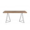TemaHome Multi 63'' Table Top With Trestles in Oak & Black - Front 3
