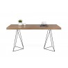 TemaHome Multi 63'' Table Top With Trestles in Oak & Black - Front 4