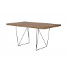 TemaHome Multi 63'' Table Top With Trestles in Oak & Black - Angled 2