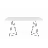TemaHome Multi 63'' Table Top With Trestles in Pure White & Black - Front 3 - TemaHome Multi 63'' Table Top With Trestles in Pure White & Black - Front 3